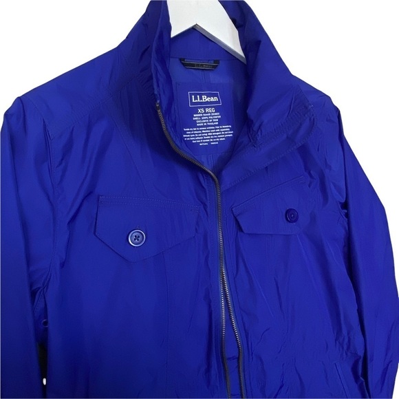 L.L. BEAN Windbreaker Jacket Womens XS Blue Lightweight Coat Anorak - Picture 8 of 11